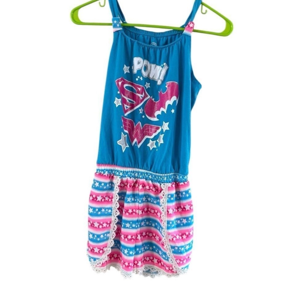 DC Comics Blue and Pink Wonder Woman Kids Romper - Picture 2 of 5